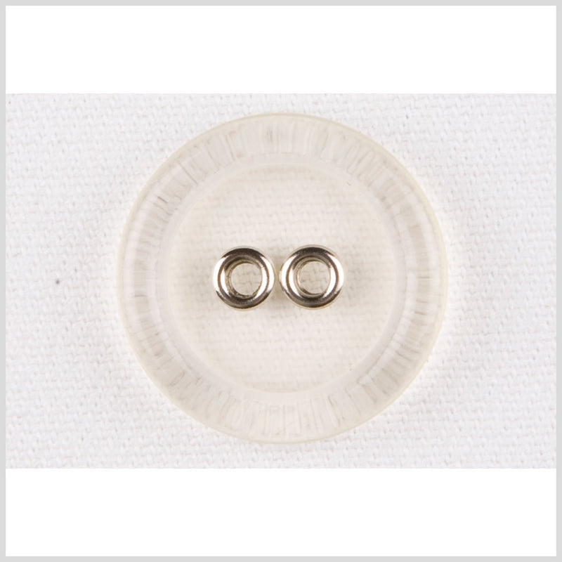 Clear Silver Plastic Button - 40L/25.5mm