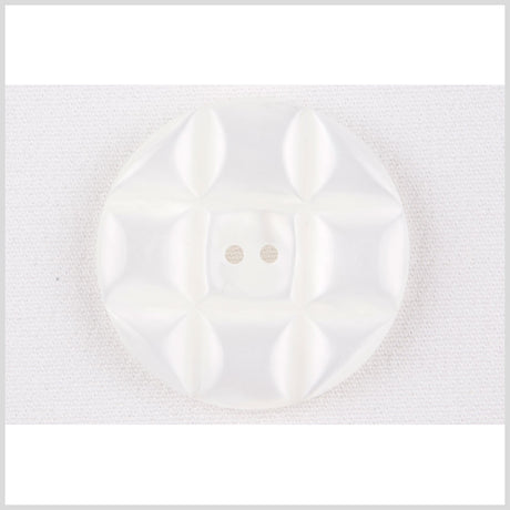 Clear White Plastic Button - 44L/28mm