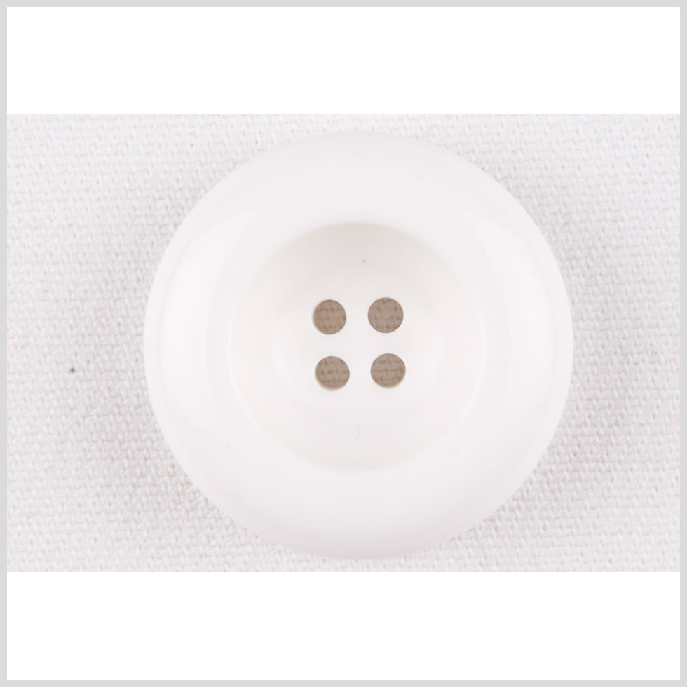 White Plastic Button - 38L/24mm