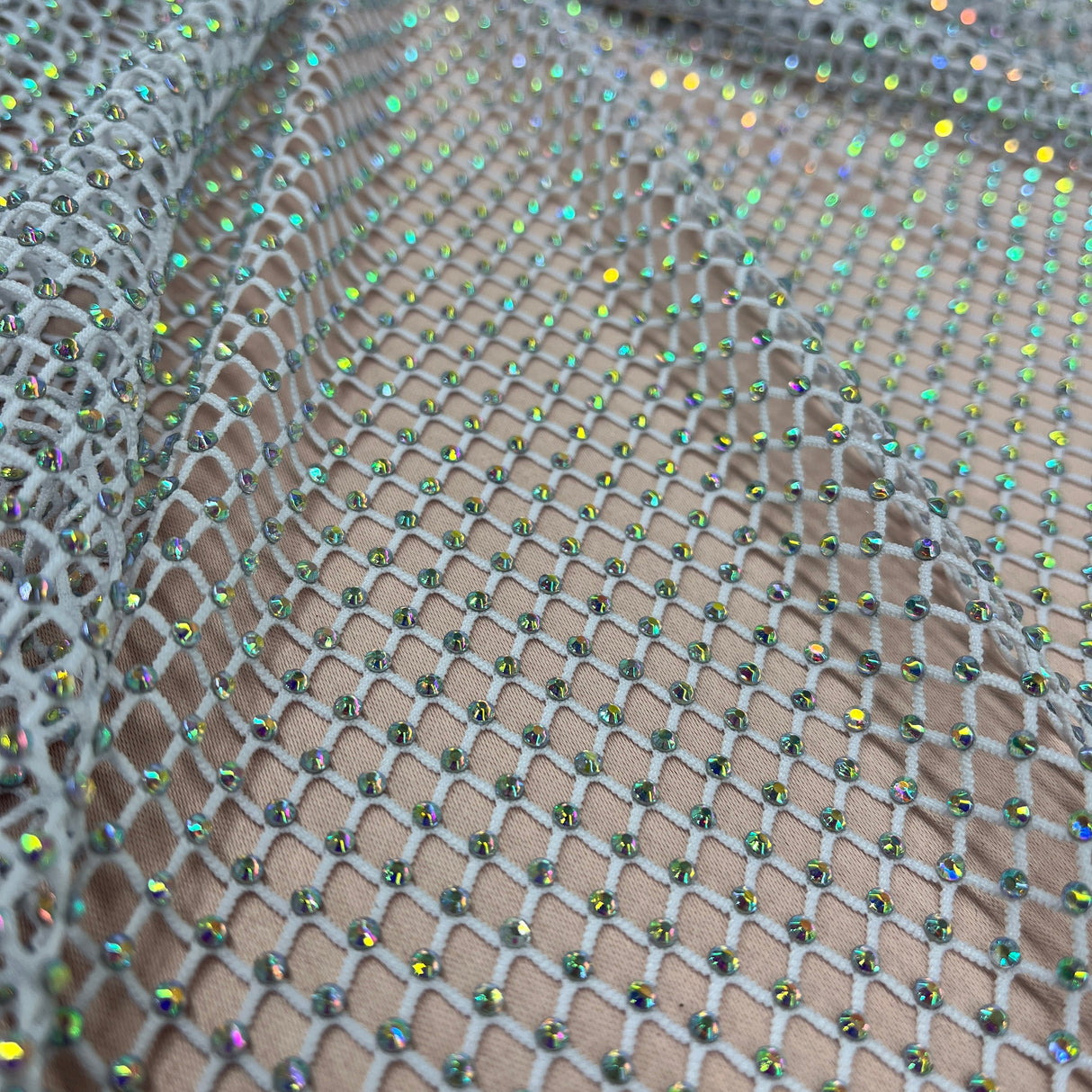 Diamond Fishnet 4-Way Stretch Fabric