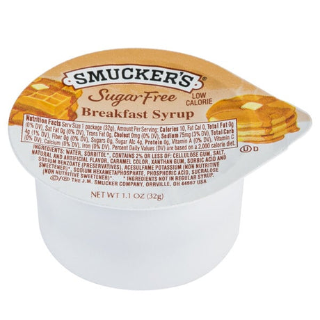 Smucker's Sugar-Free Breakfast Syrup 1.1 oz. Portion Cup - 100/Case