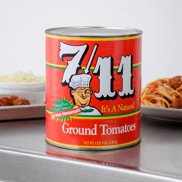 Stanislaus #10 Can 7/11 Ground Tomatoes in Heavy Puree - 6/Case