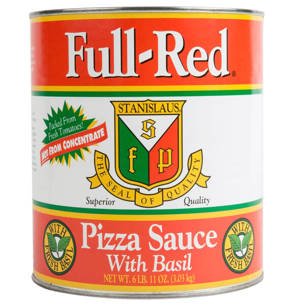 Stanislaus #10 Can Full-Red Pizza Sauce with Basil - 6/Case