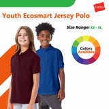 Hanes® Youth Ecosmart Jersey Collared Short Sleeve Polo
