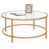 Best Choice Products 36in Round Tempered Glass Coffee Table for Home, Living Room, Dining Room