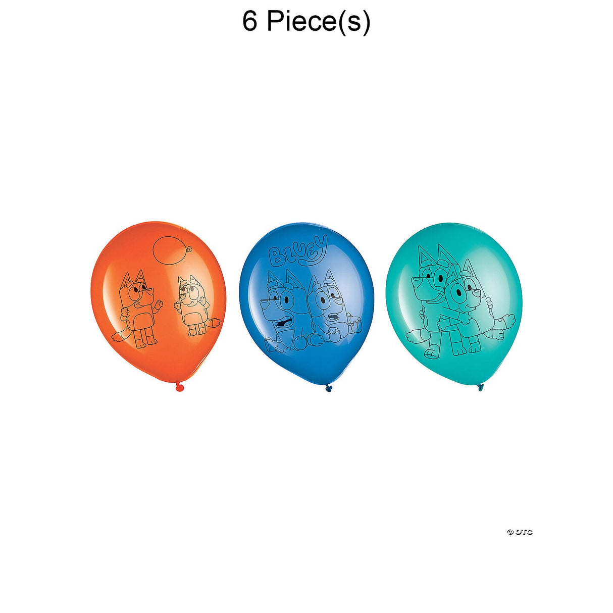 Bluey 12" Party Latex Balloons - 6 Pc.