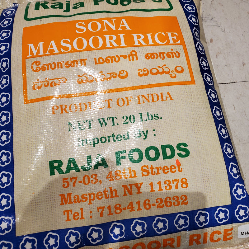 Raja Food's Sona Masoori Rice 20lb