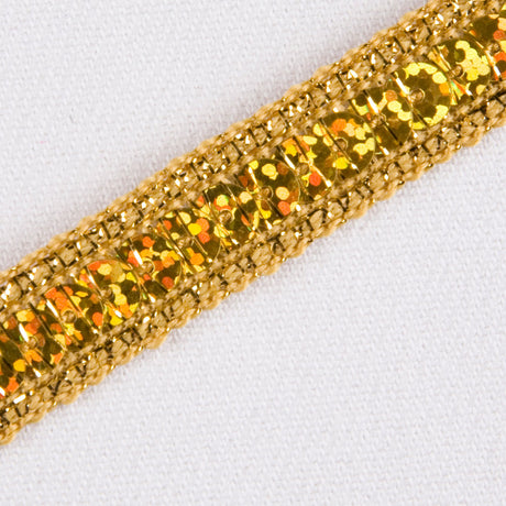 Gold Fancy Sequin Trim - 0.5"