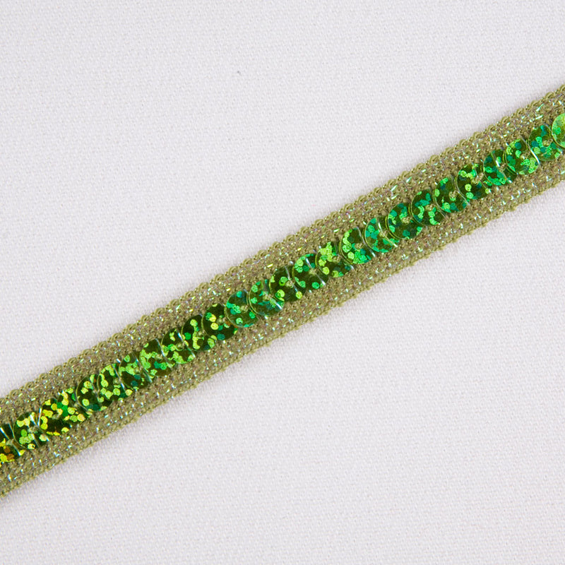 1/2" Kiwi Fancy Sequin Trim