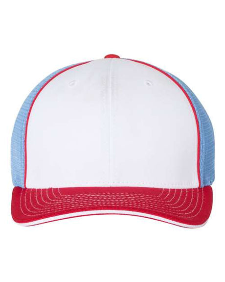 Richardson five-panel trucker rope cap with mesh back