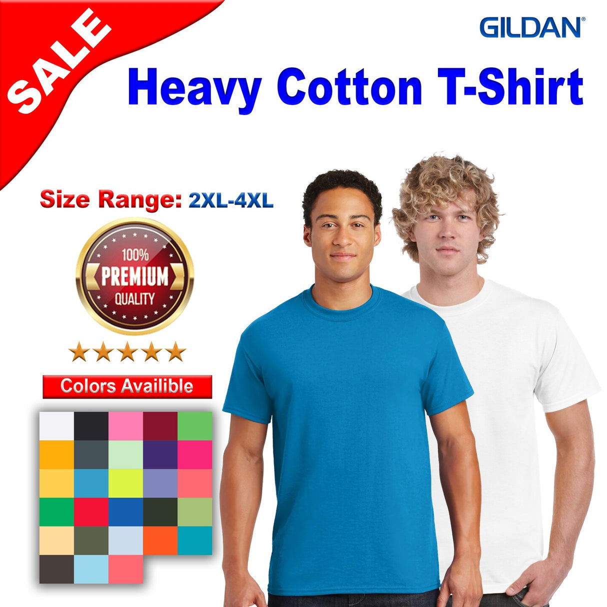 Gildan® Heavy Cotton Crewneck Short Sleeve T-Shirt