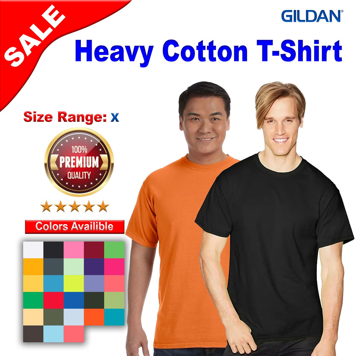 Gildan® Heavy Cotton Crewneck Short Sleeve T-Shirt