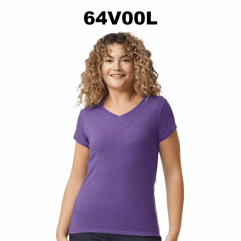 GildanÂ® Softstyle Womenâ€™s Short Sleeve V-Neck T-Shirt