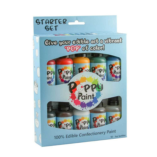 Poppy Paint Starter Kit – 10 Pack, 30 ml Bottles
