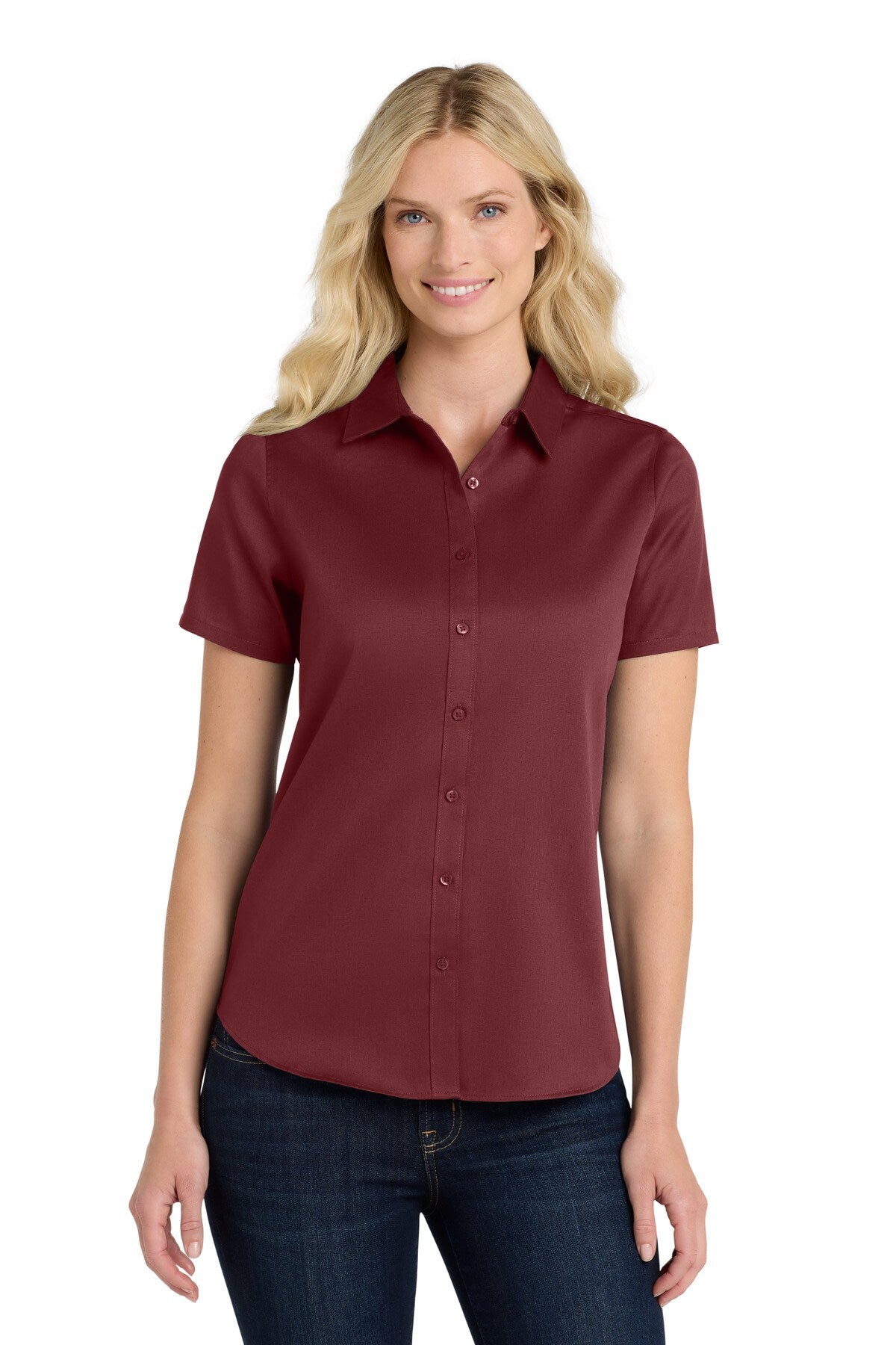 Port Authority® Short Sleeve SuperPro React Twill Women Shirt
