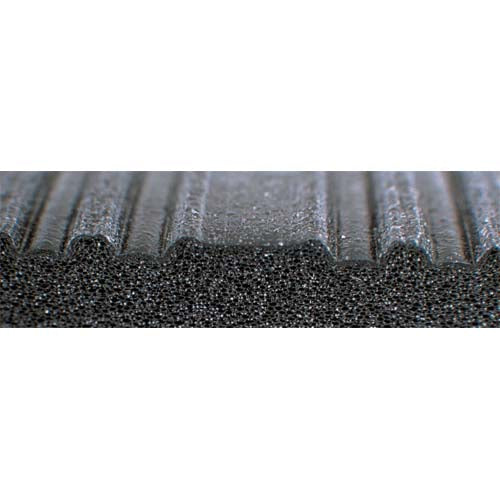 Teknor-Apex Comfort Rest Ribbed Foam Mat 3 Feet x 5 Feet, Coal Black