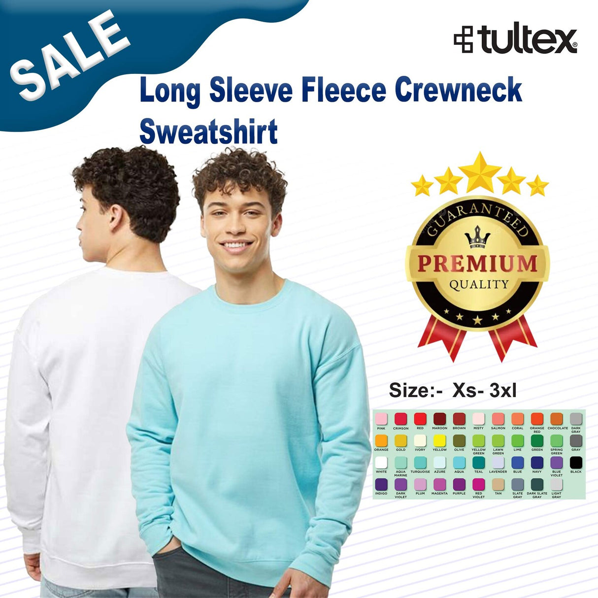 Tultex® Long Sleeve Fleece Crewneck Sweatshirt