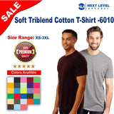 Next Level® Soft Triblend Crewneck Sort Sleeve Cotton T-Shirt