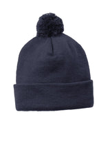 Sport-Tek ® Solid Pom Pom Beanie