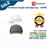 Richardson® Five Panel Trucker with Rope Cap
