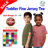 RADYAN® Toddler Fine Jersey Crew Neck Short Sleeve Tee - 3321