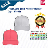 Team 365® Youth Zone Sonic Heather Trucker Cap