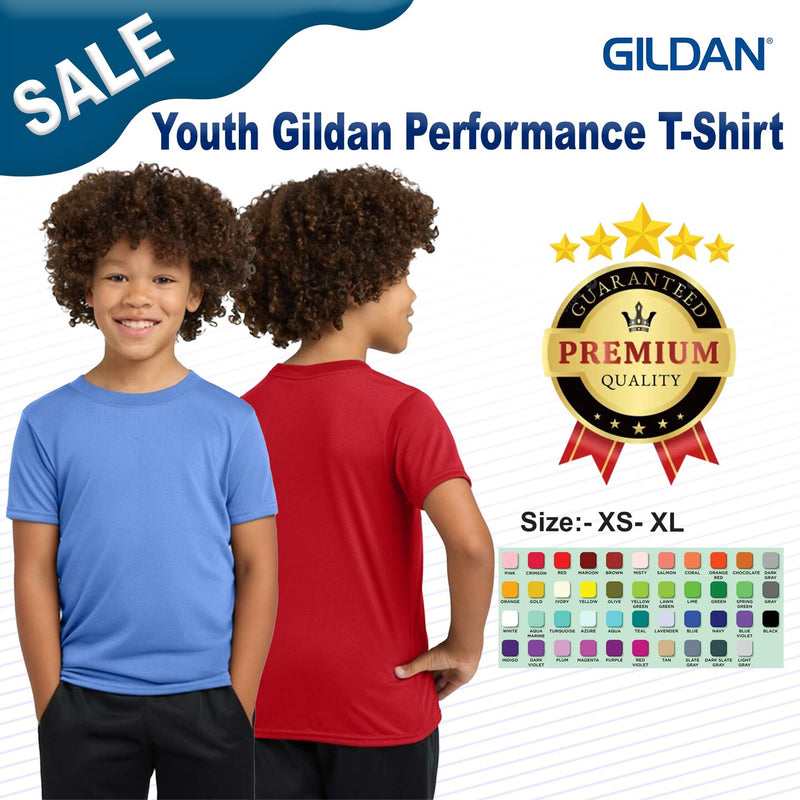 GildanÂ® Youth Gildan Performance Crewneck Short Sleeve T-Shirt
