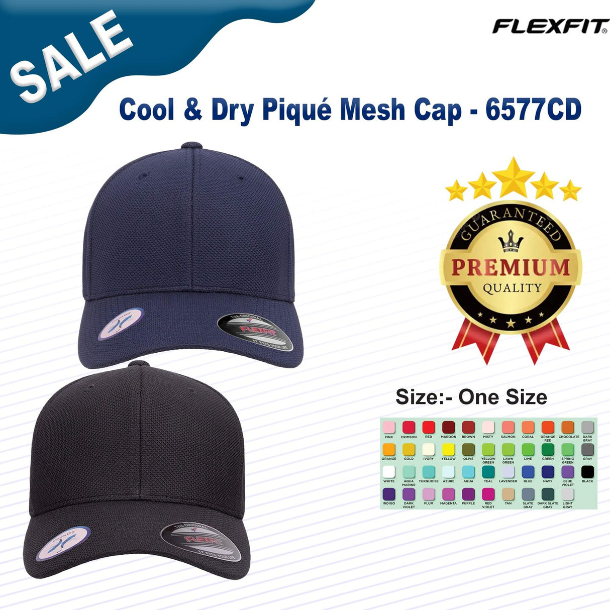 Flexfit® Cool & Dry Piqué Mesh Cap