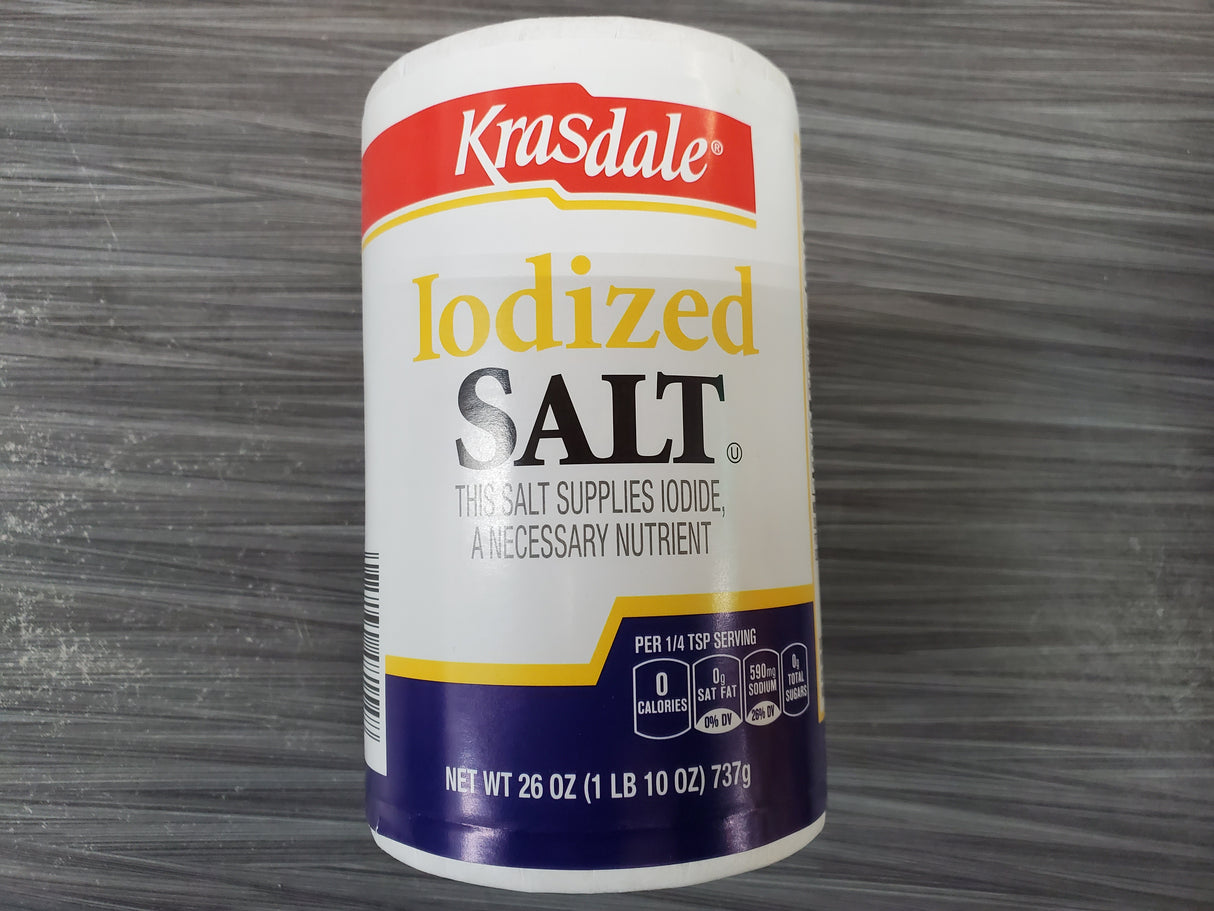 Krasdale Iodized Salt 26 Oz