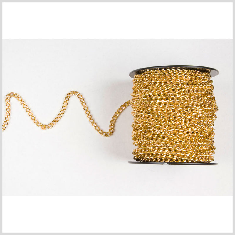 Gold Aluminum Metal Chain - 3/16"