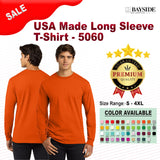 Bayside® Unisex Long Sleeve Crewneck T-Shirt