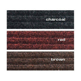 Needle Rib Carpet Mat, Red 3 Feet x 10 Feet