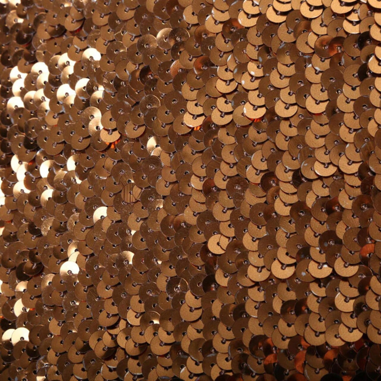 1 Yard Penny Copper Large Stretch Sequin Trim