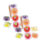 Multicolor Friendly Fruit Characters Sticker Roll 100 Pieces