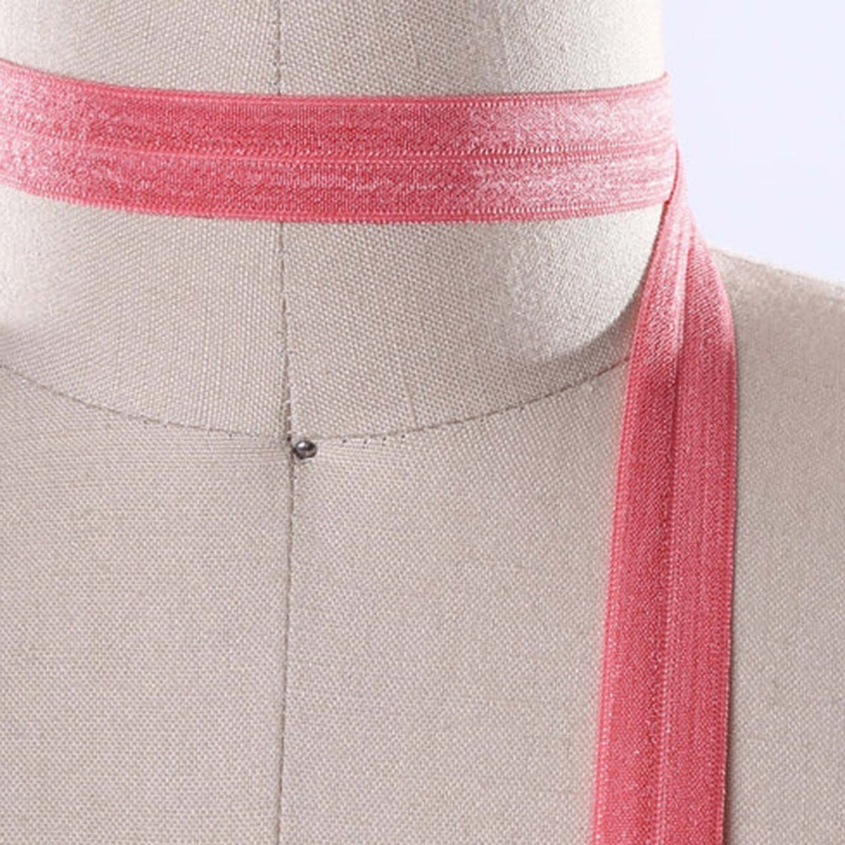 3 Yard 5/8" Coral Pink Fold Over Elastic Stretch Bias Trim Suitable for face masks