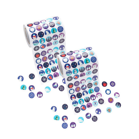 Mini Winter Sticker Roll 1000 Pieces