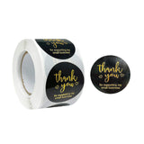 Wrapables 1.5" Thank You Stickers Roll Sealing Stickers and Labels 500pcs Black & Gold