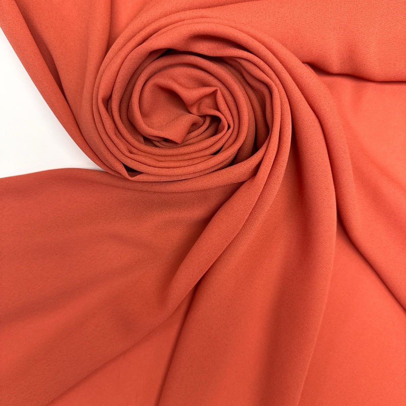 Orange Polyester Crepe