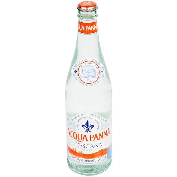 Acqua Panna 500 mL Natural Spring Water in Glass Bottle - 24/Case