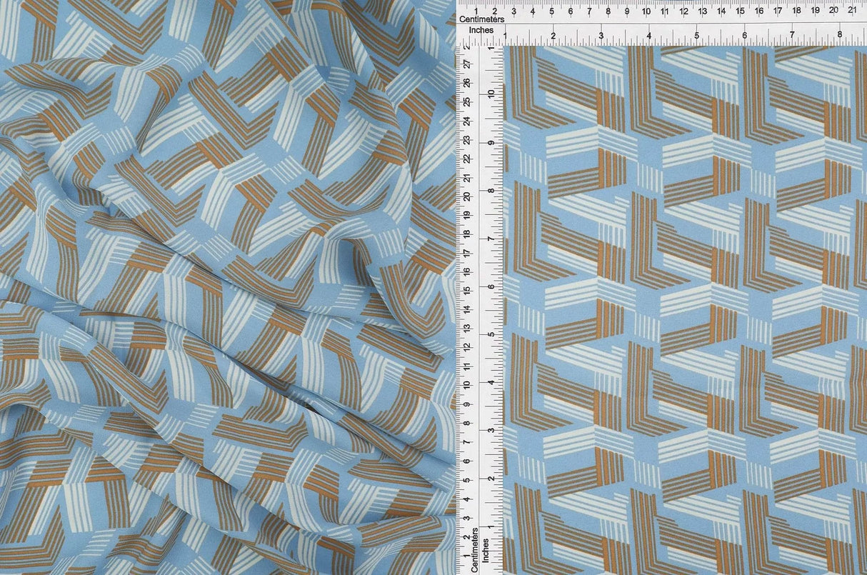 1 Yard Wool Dobby Geo Print Fabric, 57/58? Wide 100% Polyester