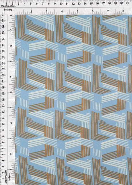 1 Yard Wool Dobby Geo Print Fabric, 57/58'' Wide 100% Polyester