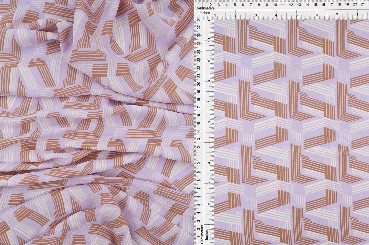 1 Yard Wool Dobby Geo Print Fabric, 57/58? Wide 100% Polyester
