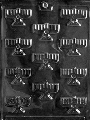 Bite Size Menorahs Chocolate Mold - LPR032