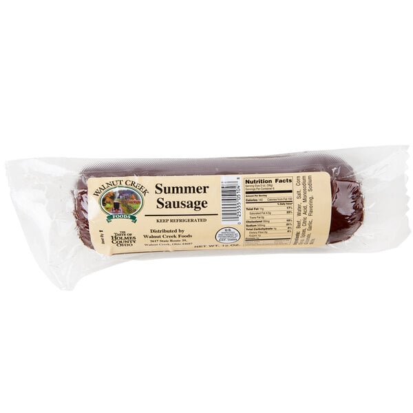 Walnut Creek Foods 12 oz. Beef Summer Sausage - 12/Case