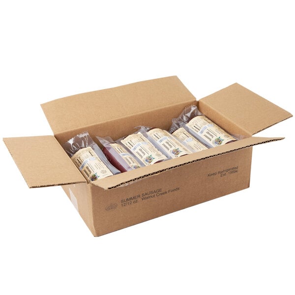 Walnut Creek Foods 12 oz. Beef Summer Sausage - 12/Case