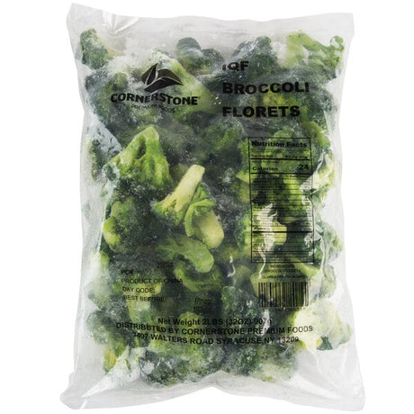 IQF Broccoli Florets 2 lb. Bag - 12/Case