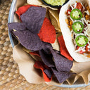 Mission 2 lb. Tri-Color Triangle Corn Tortilla Chips - 6/Case