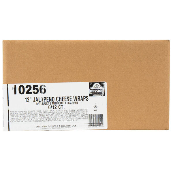 Mission 12" Jalapeno Cheese Tortillas - 72/Case