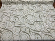 Home Essentials Calligraphy Spring Blue Cotton Fabric - Letters Pattern, 45" Width (1 Yard)