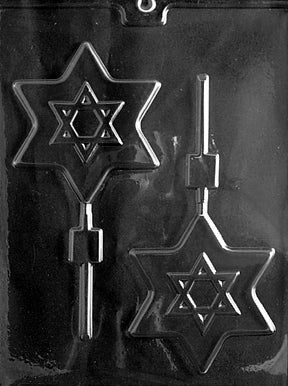 Large Star Of David Lolly Chocolate Mold - LPR041